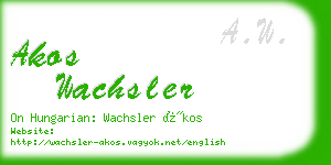 akos wachsler business card